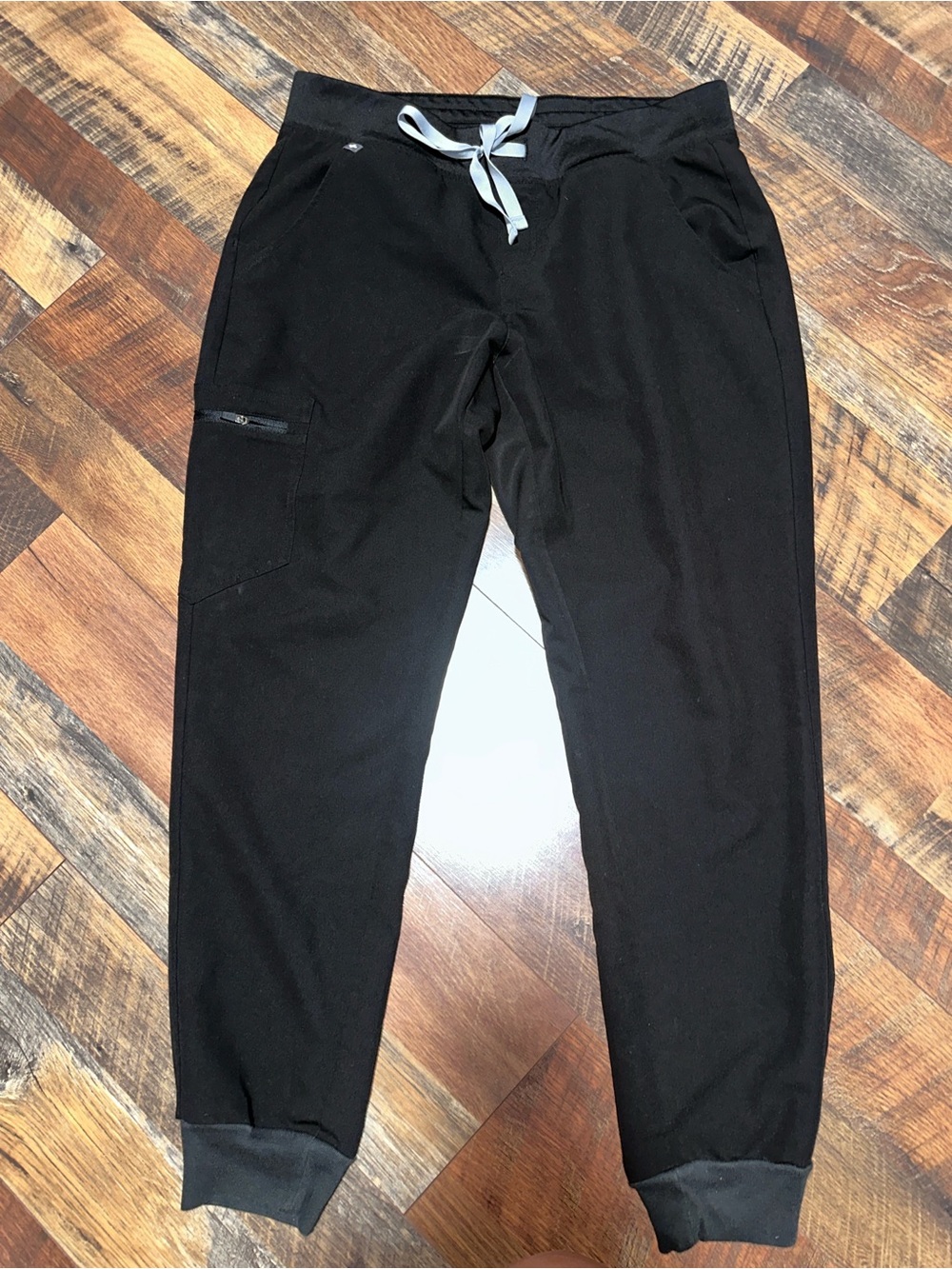 FIGS Men's Black Joggers with Contrast Drawstring